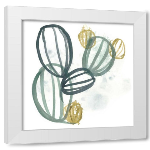 Abstract Sea Fan IV White Modern Wood Framed Art Print by Vess, June Erica