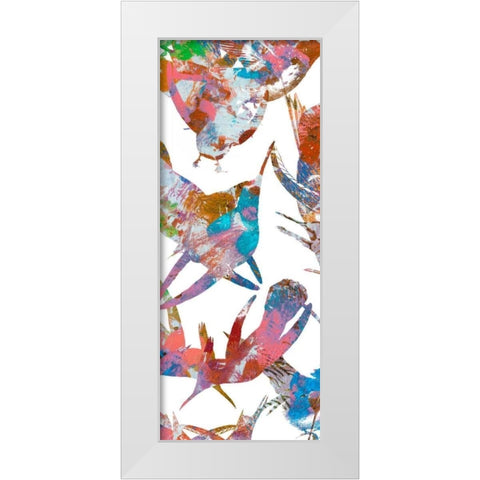 Bright Flight Birds V White Modern Wood Framed Art Print by Studio W