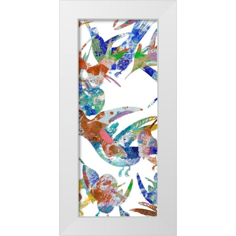 Bright Flight Birds VI White Modern Wood Framed Art Print by Studio W