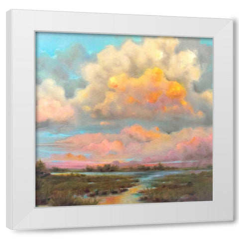 Big Sky Big Dreams White Modern Wood Framed Art Print by Quin, Marabeth
