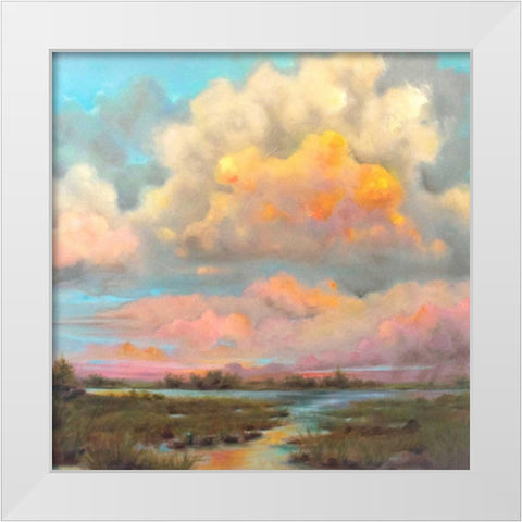 Big Sky Big Dreams White Modern Wood Framed Art Print by Quin, Marabeth