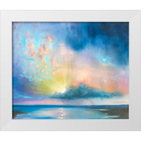Heaven is Around You White Modern Wood Framed Art Print by Quin, Marabeth