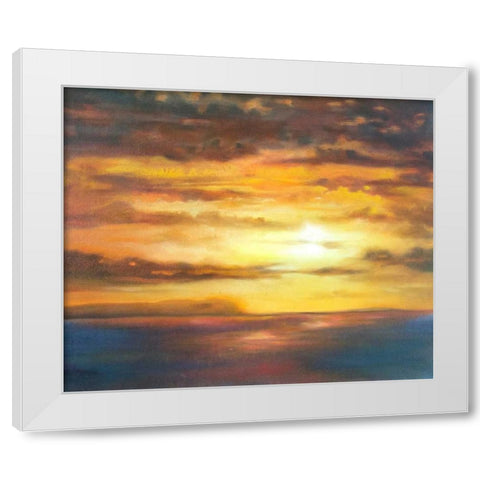 Niihau White Modern Wood Framed Art Print by Quin, Marabeth