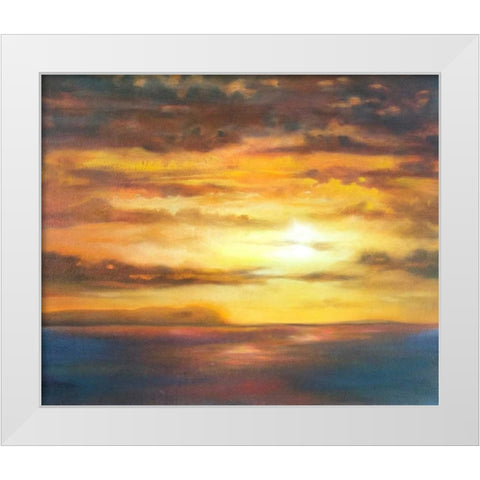 Niihau White Modern Wood Framed Art Print by Quin, Marabeth