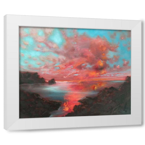 Nothing Has Ever White Modern Wood Framed Art Print by Quin, Marabeth