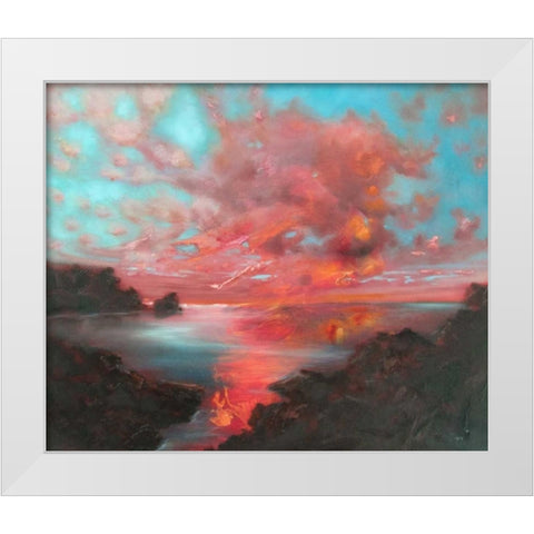 Nothing Has Ever White Modern Wood Framed Art Print by Quin, Marabeth