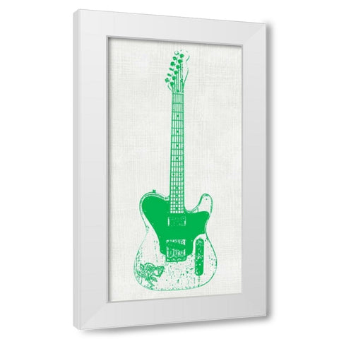 Guitar Collector II White Modern Wood Framed Art Print by Inge, Kevin Wade