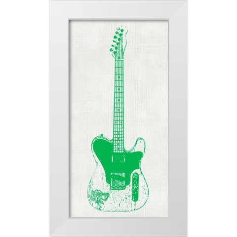 Guitar Collector II White Modern Wood Framed Art Print by Inge, Kevin Wade