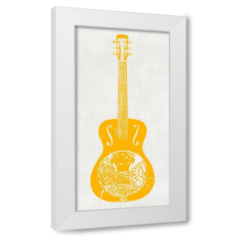 Guitar Collector IV White Modern Wood Framed Art Print by Inge, Kevin Wade
