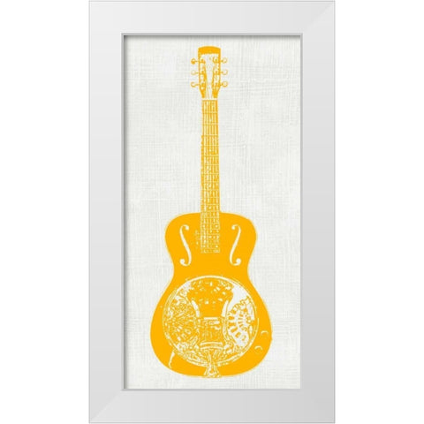 Guitar Collector IV White Modern Wood Framed Art Print by Inge, Kevin Wade