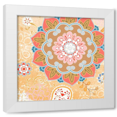 Paisley Faire II White Modern Wood Framed Art Print by Mark, Leslie