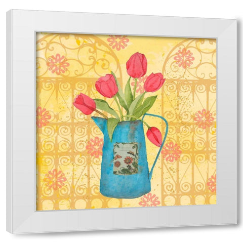 Garden Gift II White Modern Wood Framed Art Print by Mark, Leslie