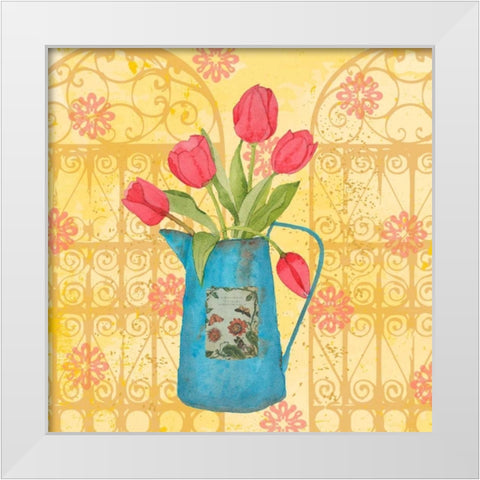 Garden Gift II White Modern Wood Framed Art Print by Mark, Leslie