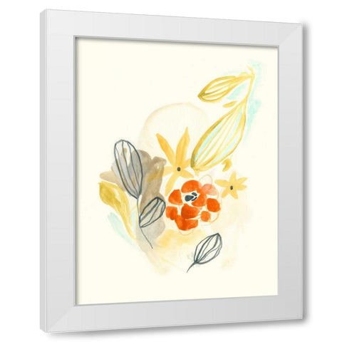 Bouquet Moderne III White Modern Wood Framed Art Print by Vess, June Erica