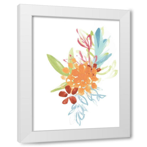 Flora Moderne IV White Modern Wood Framed Art Print by Vess, June Erica