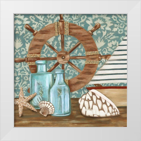 Nautical Collection I White Modern Wood Framed Art Print by Zarris, Chariklia