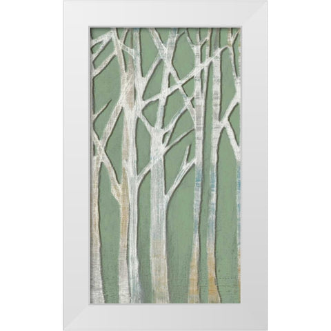 Birchline Triptych II White Modern Wood Framed Art Print by Goldberger, Jennifer