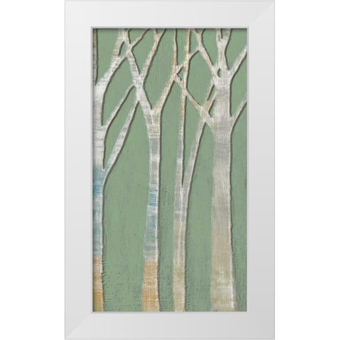 Birchline Triptych III White Modern Wood Framed Art Print by Goldberger, Jennifer