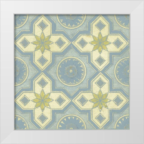 Pastel Tile Design I White Modern Wood Framed Art Print by Studio W