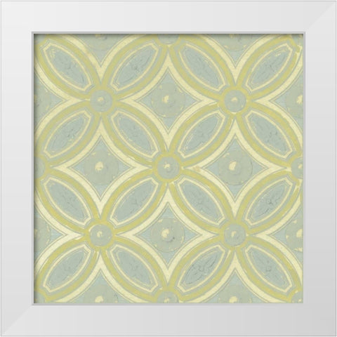 Pastel Tile Design II White Modern Wood Framed Art Print by Studio W