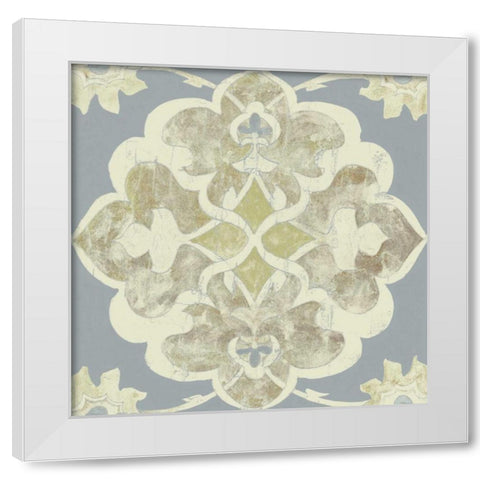 Pastel Tile Design IV White Modern Wood Framed Art Print by Studio W
