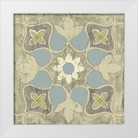 Pastel Tile Design V White Modern Wood Framed Art Print by Studio W