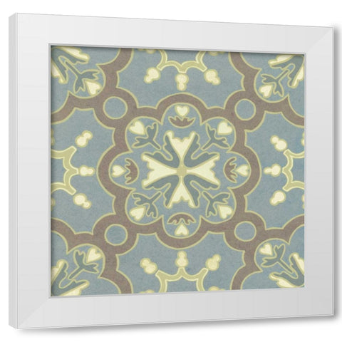 Pastel Tile Design VI White Modern Wood Framed Art Print by Studio W