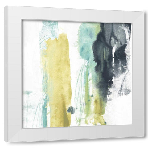 Vertical Split I White Modern Wood Framed Art Print by Vess, June Erica