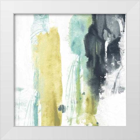 Vertical Split I White Modern Wood Framed Art Print by Vess, June Erica