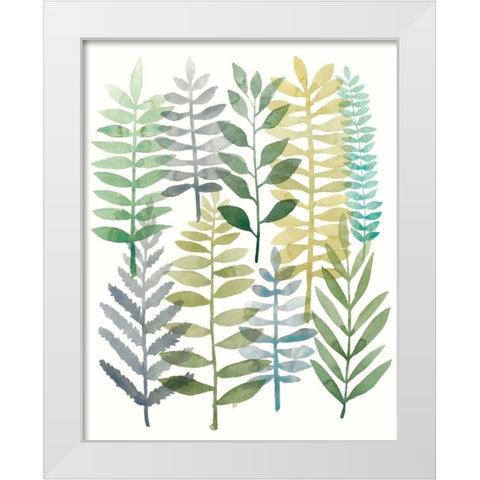 Watercolor Botany I White Modern Wood Framed Art Print by Meagher, Megan