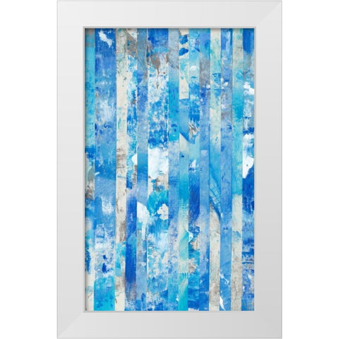 Shifting Blues II White Modern Wood Framed Art Print by OToole, Tim