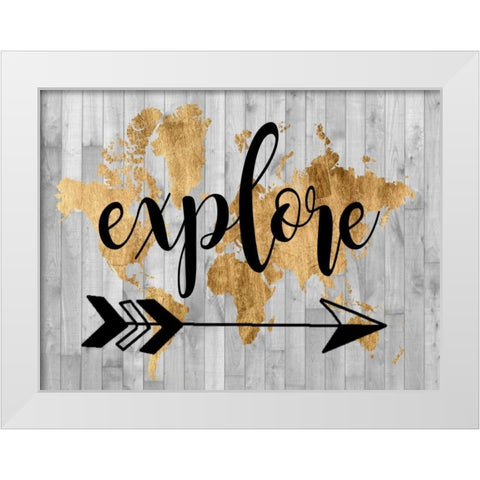 Young Explorer V White Modern Wood Framed Art Print by Studio W