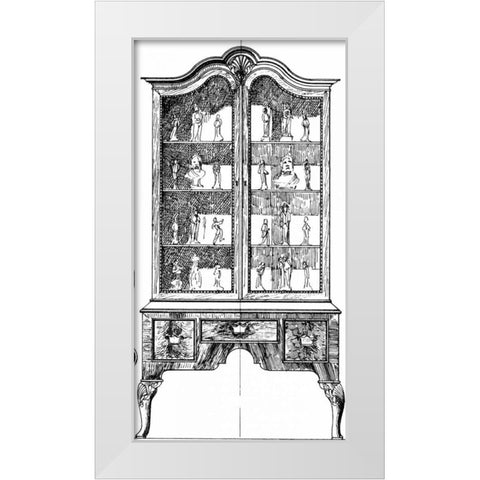 Custom Furniture Blueprint II White Modern Wood Framed Art Print by Vision Studio