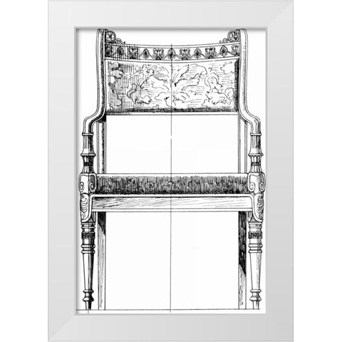 Custom Furniture Blueprint IV White Modern Wood Framed Art Print by Vision Studio