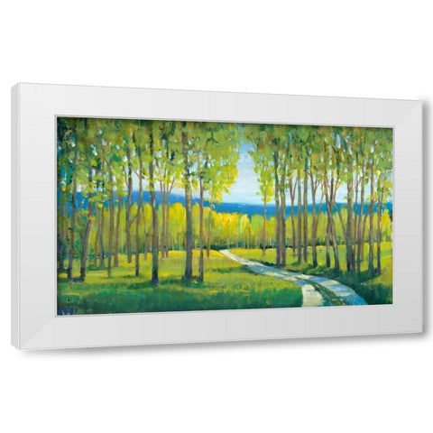 Morning Stroll I White Modern Wood Framed Art Print by OToole, Tim