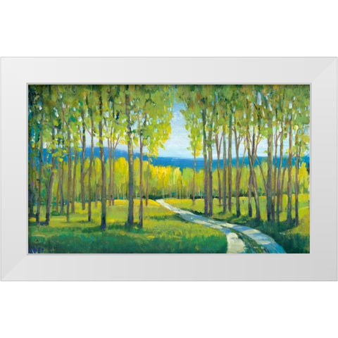 Morning Stroll I White Modern Wood Framed Art Print by OToole, Tim