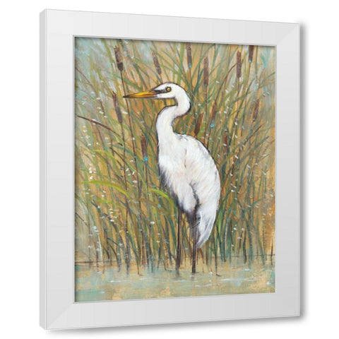 White Egret I White Modern Wood Framed Art Print by OToole, Tim