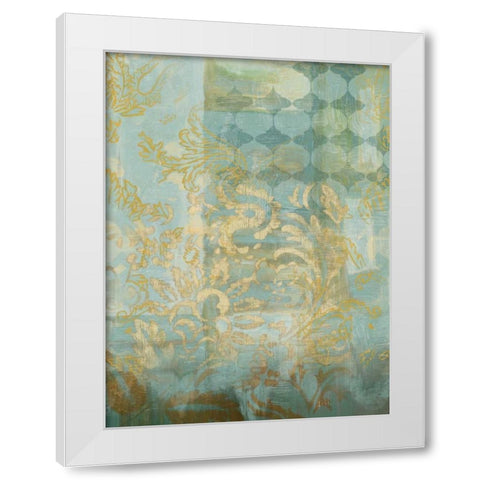 Gilded Tapestry I White Modern Wood Framed Art Print by Zarris, Chariklia