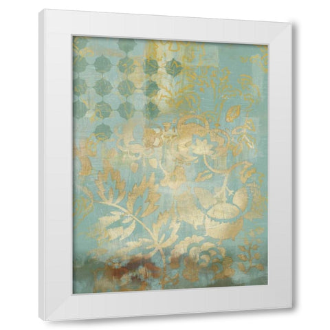 Gilded Tapestry II White Modern Wood Framed Art Print by Zarris, Chariklia