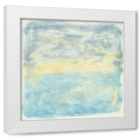 Murmured Landscape I White Modern Wood Framed Art Print by Stramel, Renee W.