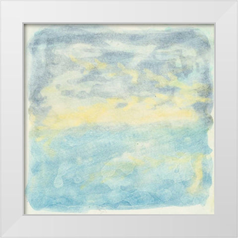 Murmured Landscape I White Modern Wood Framed Art Print by Stramel, Renee W.