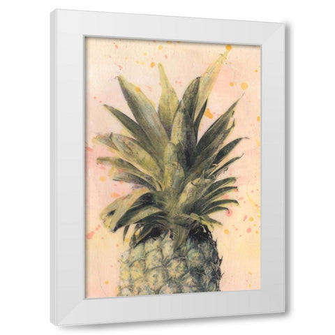 Pineapple Delight I White Modern Wood Framed Art Print by McCavitt, Naomi