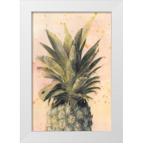 Pineapple Delight I White Modern Wood Framed Art Print by McCavitt, Naomi