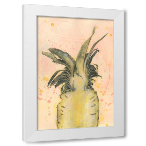 Pineapple Delight II White Modern Wood Framed Art Print by McCavitt, Naomi
