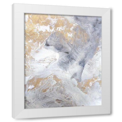 Gold Fusion II White Modern Wood Framed Art Print by Contacessi, Julia