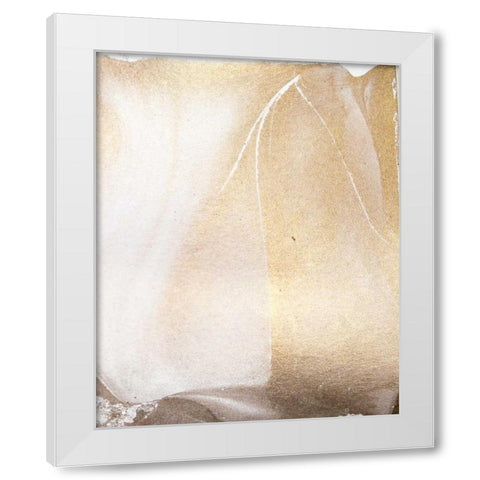 Gold Fusion IV White Modern Wood Framed Art Print by Contacessi, Julia