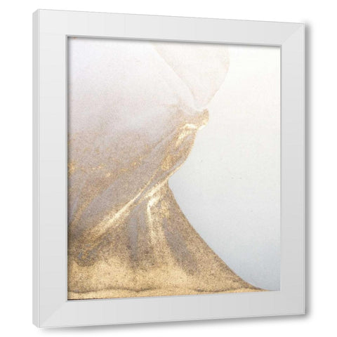 Gold Fusion VI White Modern Wood Framed Art Print by Contacessi, Julia