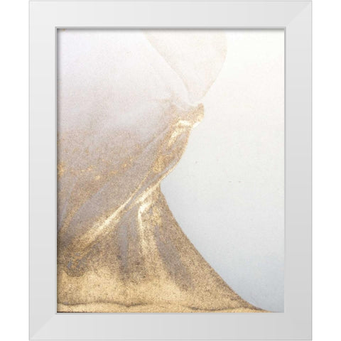 Gold Fusion VI White Modern Wood Framed Art Print by Contacessi, Julia