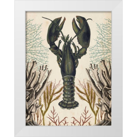 Antiquarian Menagerie - Lobster White Modern Wood Framed Art Print by McCavitt, Naomi
