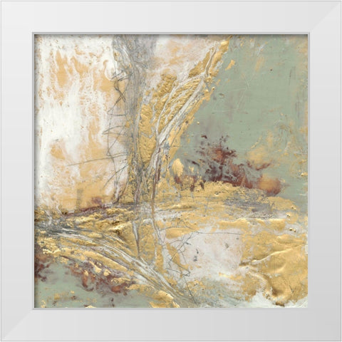 Custom Gilded Circuit II White Modern Wood Framed Art Print by Goldberger, Jennifer